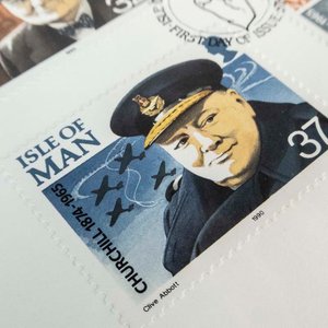 Sobre de Primer Día "Isla de Man" Conmemorativo de Winston Churchill 1990 - imagen 2