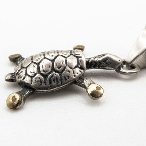 Colgante "Tortuga" en Plata y Oro Double - imagen 2