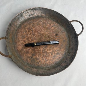 Paellera Antigua de Cobre con Baño Desgastado - imagen 7