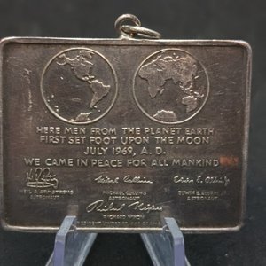 Medalla Conmemorativa Apolo XI Plata 900 Casa Valcambi CHI - imagen 2