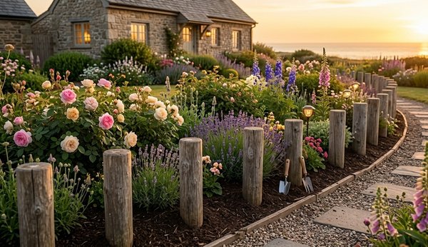 Postes Rústicos para Cercos de Jardín - 50 cm de Alto - imagen 1