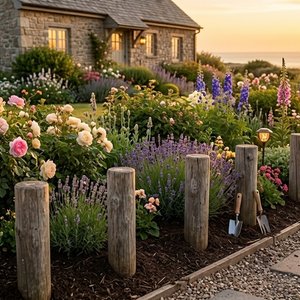 Postes Rústicos para Cercos de Jardín - 50 cm de Alto - imagen 1