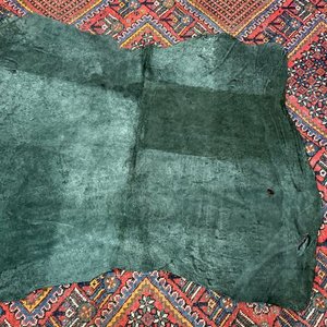 Retazo de Cuero Verde para Tapicería - imagen 1
