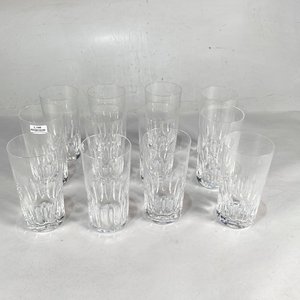 Doce Vasos de Cristal Hialino Facetado - imagen 3