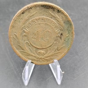 Moneda de Uruguay de 40 Centésimos de 1857 - imagen 3