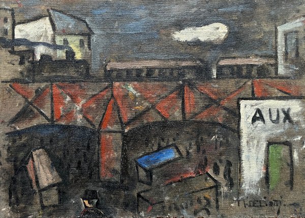 Walter Deliotti "Paisaje" Óleo sobre Tela Pegada en Fibra - 23 x 32 cm - imagen 1