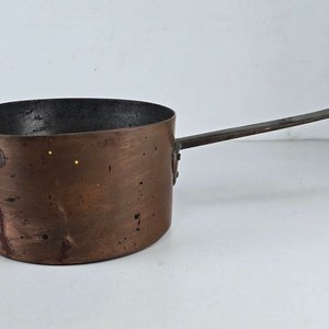 Par de Cacerolas Antiguas de Cobre con Mangos - imagen 6