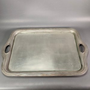 Bandeja Rectangular de Metal con Vidrio Protector y Asas - imagen 2