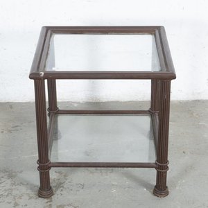 Lote siguiente: Mesa Lateral de Hierro con Estante y Tapa de Vidrio