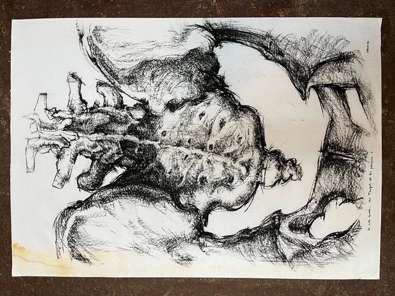 Lote siguiente: Dibujo de Mario Perillo 'El templo de los placeres'