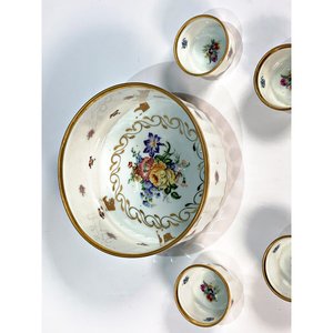Set de 7 piezas de porcelana Limoges con decoración floral - imagen 5