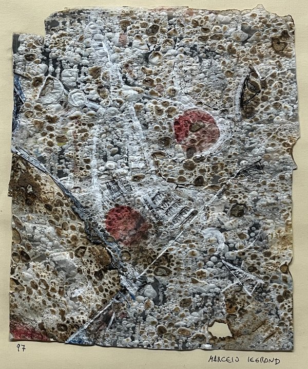 Obra de Marcelo Legrand: Técnica Mixta sobre Papel "Sin Título", 25 x 20 cm, Firmada y Fechada '97 - imagen 1