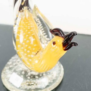 Figura de Gallo en Vidrio Murano Amarillo y Transparente - imagen 2