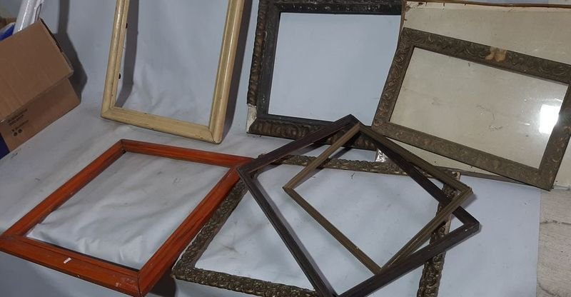 Lote de Marcos de Cuadros Antiguos de Madera