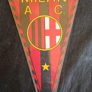 Par de Banderines Vintage Fútbol Italiano: AC Milan e Inter de Milán - imagen 2