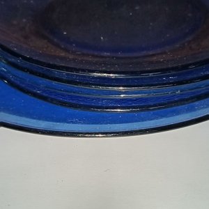 Tabla de Madera con Panera y 3 Platillos Azules - imagen 3