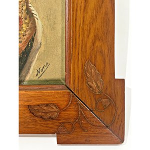 Cuadro Óleo sobre Tela: Retrato de Dama "Mühlenbach Erin" Firmado "Noma" - imagen 4