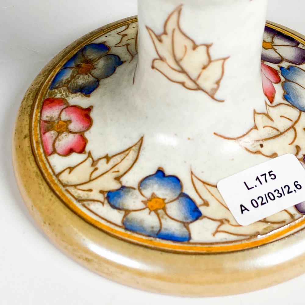 Candelero de loza inglesa floral en porcelana - imagen 2