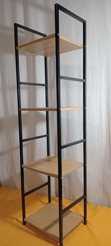 Repisa de madera y hierro con 4 estantes - imagen 2