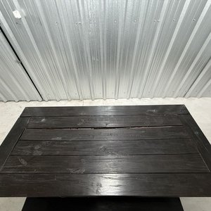 Juego de Exterior de Madera y Metal con Mesa y Bancos - imagen 15