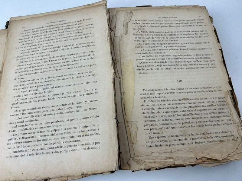 Obra ilustrada de temática histórica/colonial, edición antigua con láminas a color - imagen 3