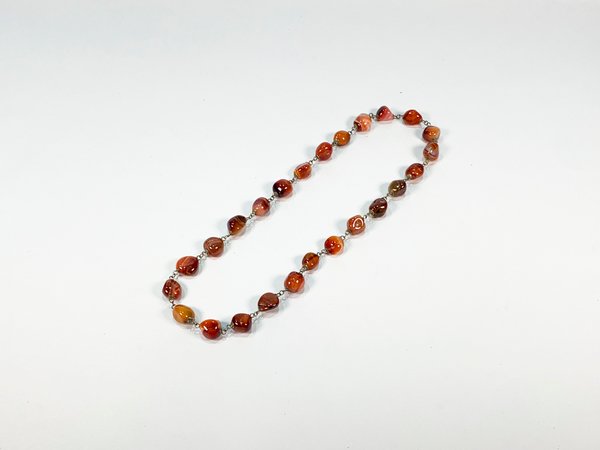Collar de ágatas rojizas - Joya de moda