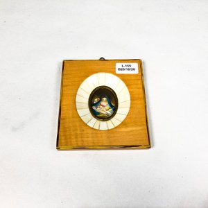 Miniatura Pintada a Mano "Virgen con Niño" con Marco Ovalado - imagen 3