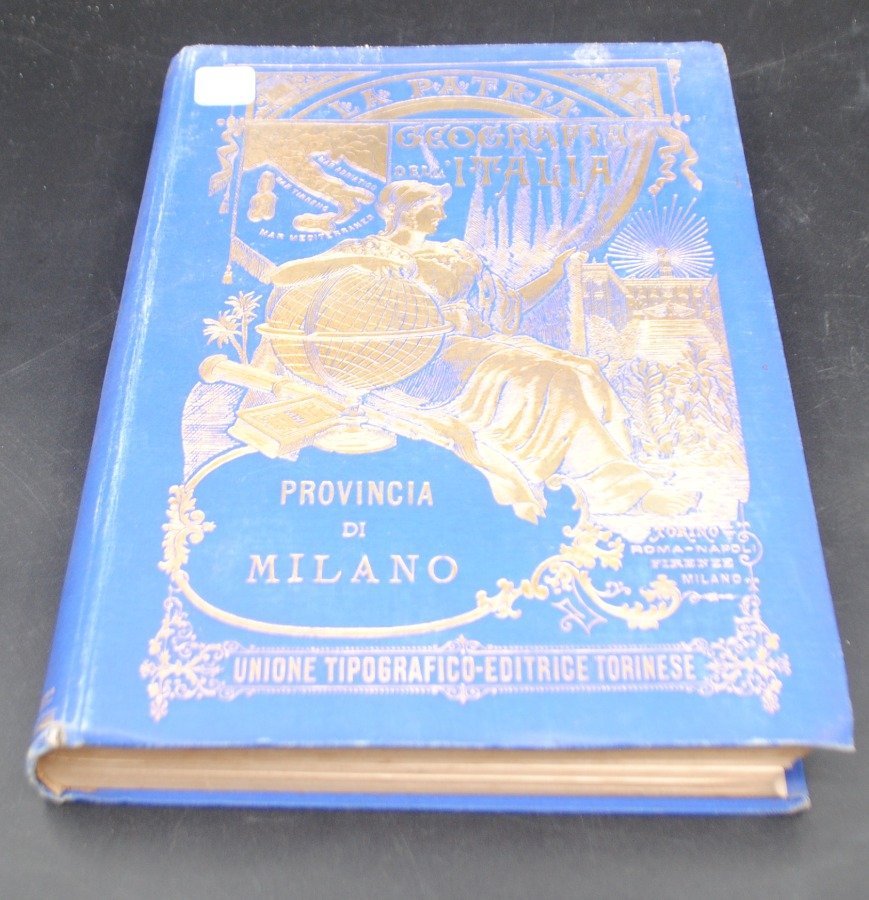 Lote siguiente: Libro de geografía de Italia con encuadernación azul y dorado