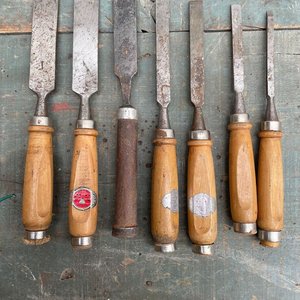 Lote de 7 Formones para Madera de Carpintero - imagen 1