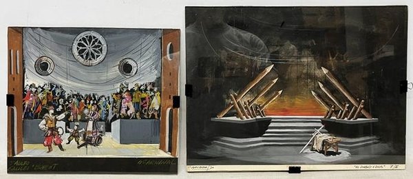Dos Cuadros: "El Diablo y Dios" (Carvalho) y "Carnaval" (Breent) - imagen 1