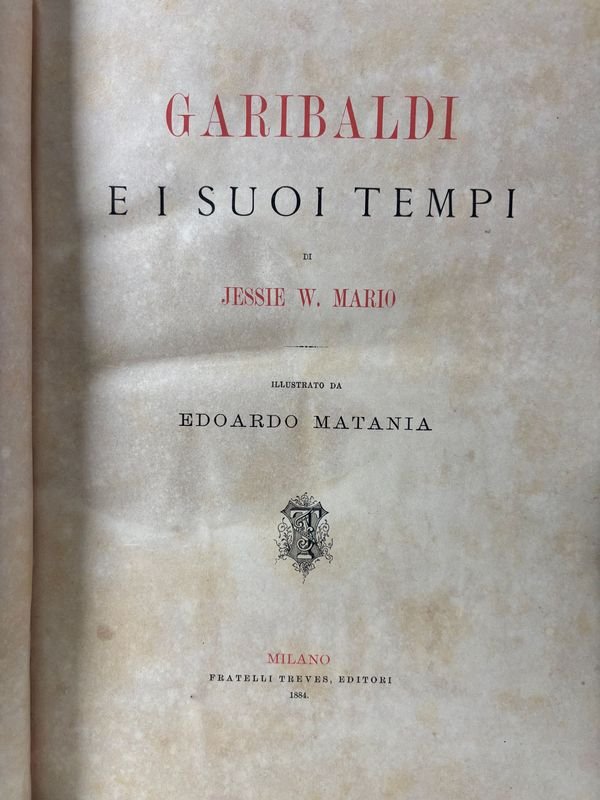 Raro Libro de Garibaldi y Su Tiempo por Jessie White Mario - imagen 2