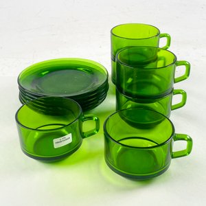 Lote anterior: Juego de 6 Tazas y Platillos Durax de Vidrio Verde