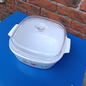 Cacerola Cuadrada Corning Ware Alta con Tapa de Vidrio Templado - imagen 2