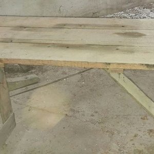 Mesa de Trabajo Plegable de Madera Rústica - imagen 2
