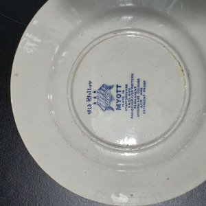 Juego de 4 Platos de Cerámica Inglesa con Decoración Azul y Escenas de Paisaje - imagen 12