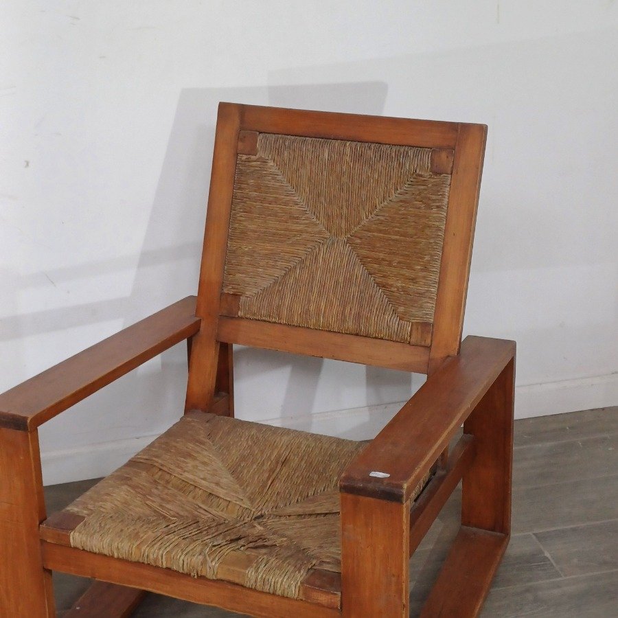 Sillas de madera maciza con asiento y respaldo de cuerda - imagen 6
