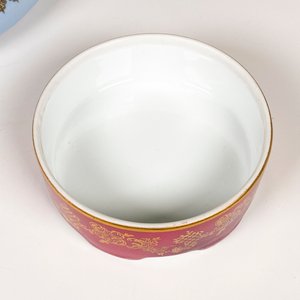 Dos Cofres de Porcelana Francesa Limoges y Checa con Decoración Floral y Damas - imagen 5
