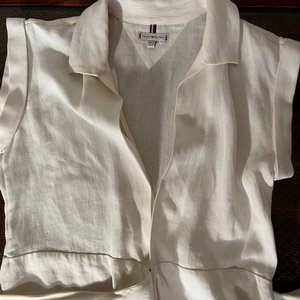 Vestido Cruzado Blanco Tommy Hilfiger Talle EUR 34 - imagen 2