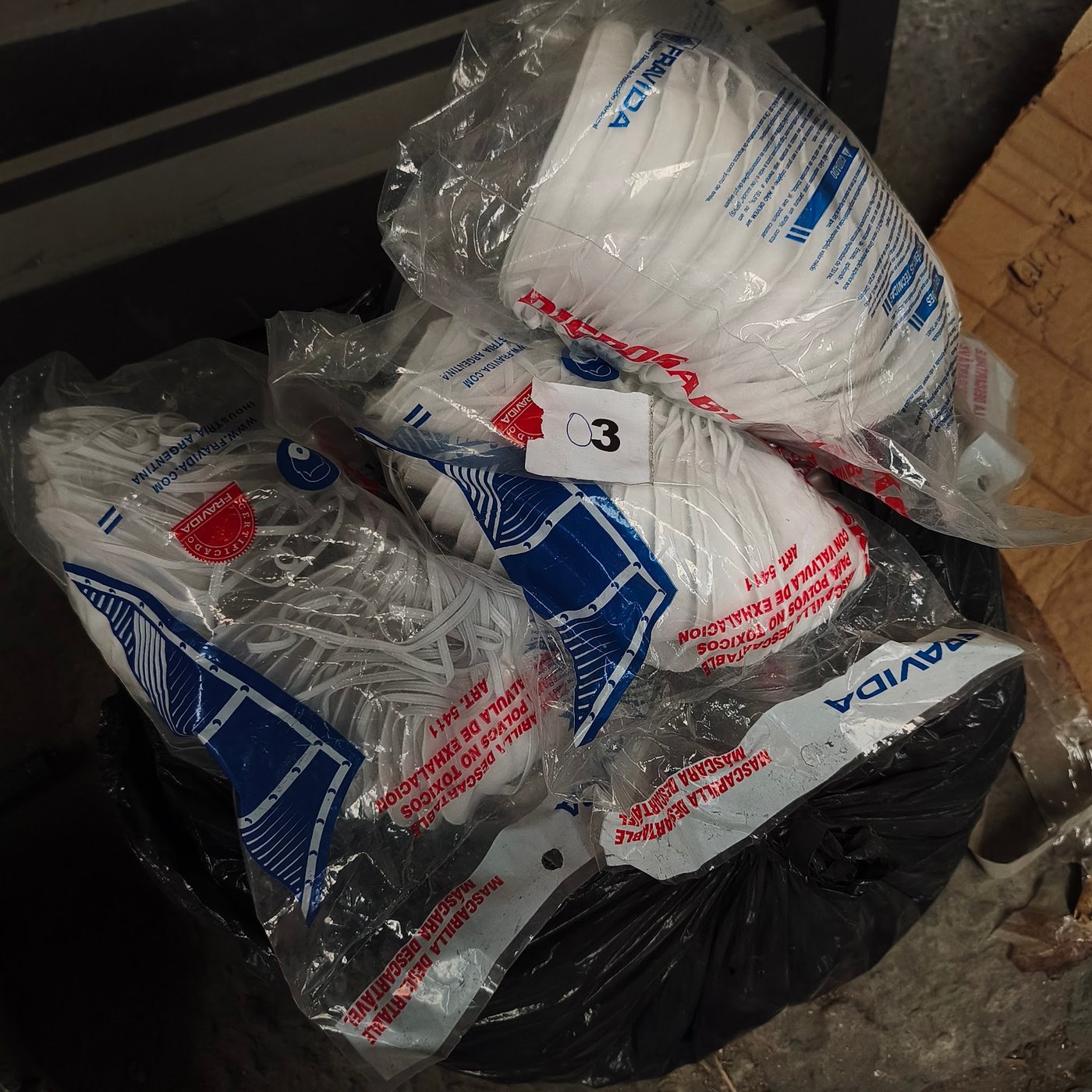 Lote de Mascarillas Descartables Fravida contra Polvo