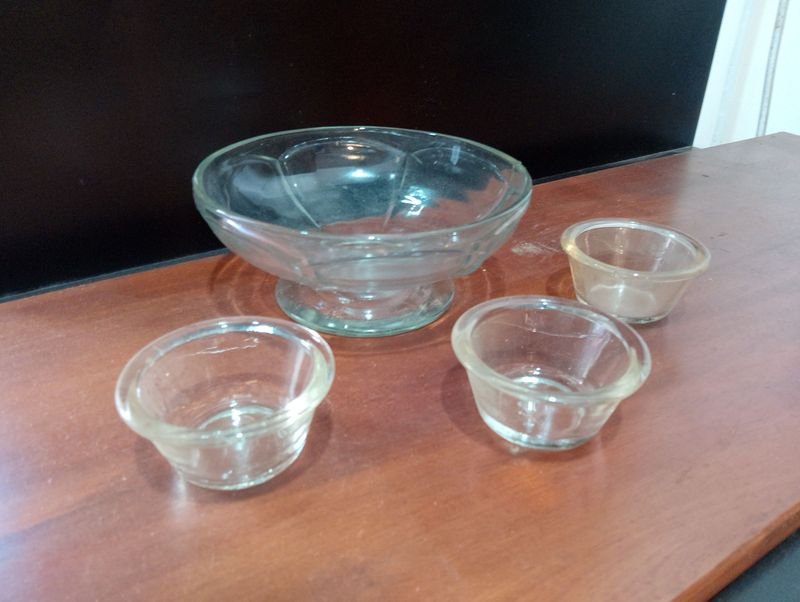 Lote anterior: Cristalerías del Uruguay: Fuente y Compoteras de Vidrio