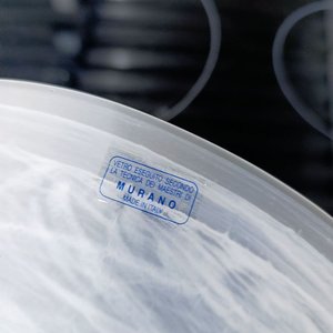 Plafones Italianos Murano de Vidrio Blanco y Transparente, Sin Uso - imagen 5