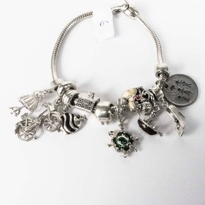Pulsera de Plata con Dijes Variados - 16 cm - imagen 2