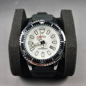 Reloj Masculino OFNS Sumergible 5ATM con Malla de Silicona Negra - imagen 2
