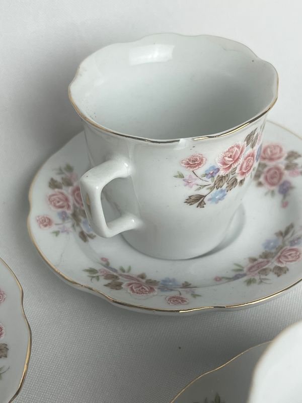 Tazas de porcelana con patrón floral - imagen 5