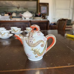 Juego de Té de Porcelana con Dragón: 2 Teteras, Azucarera, 6 Tazas y 6 Platos - imagen 20