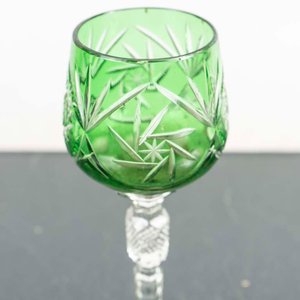 Copa de Cristal Tallado Verde Baccarat - 7x21 cm - imagen 2