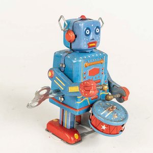 Robot de chapa litografiada a cuerda made in China  - Medidas: alto 9cm - imagen 2