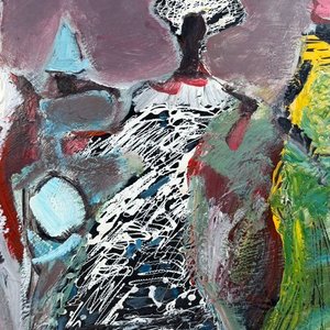 Obra de Hugo Nantes: Candombe en Acrílico sobre Fibra, 54x40cm - imagen 4