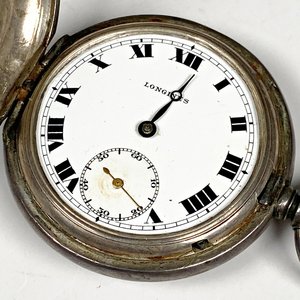 Reloj de Bolsillo Longines Caja de Plata Antigua - imagen 3