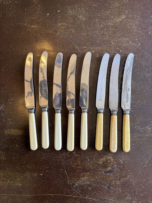 Juego de 8 Cuchillos de Mesa Lewis Rose & Co Sheffield Acero Inoxidable